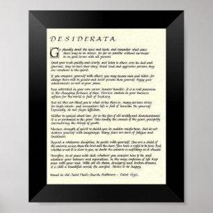 Poster Poema DESIDERATA por Max Ehrmann