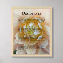 Poster Poema Desiderata Rosa e Amarela Rosa