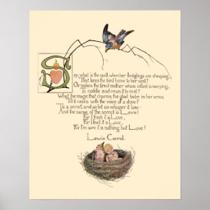 Póster Poema do berçário por Lewis Carroll