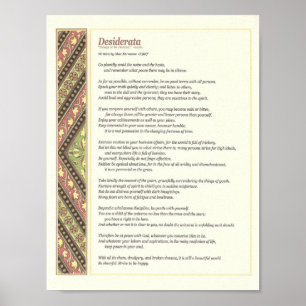 Poster Poema dos Desiderata