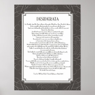 Poster Poema dos Desiderata
