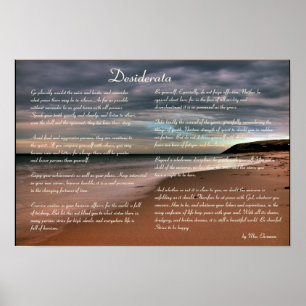 Poster Poema Inspiracional Desiderata e Seashore