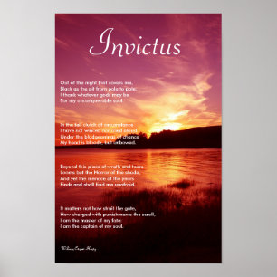 Póster Poema inspirado do ~ de Invictus