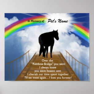Póster Poema memorável da ponte do arco-íris para caval