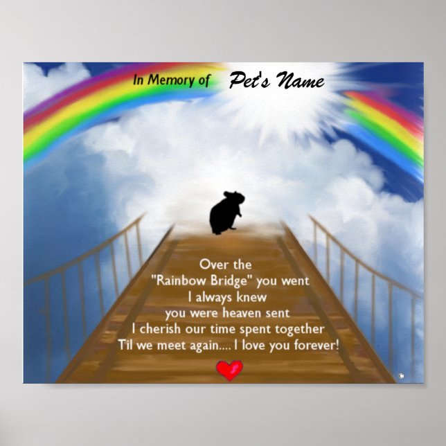 Póster Poema Memorial da Ponte Rainbow para Hamsters (Frente)