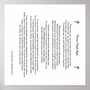 Póster Poema Páscoa "Há Três Dias"