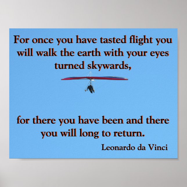 Póster Poema Voador Da Vinci 🚁 ✨ Especial Orçamental (Frente)