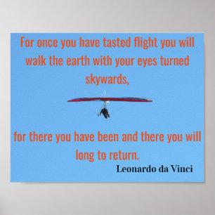 Poster Poema Voador Da Vinci 🚁 ✨ Especial Orçamental
