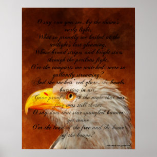 Póster Poemas líricos Eagle da bandeira star spangled