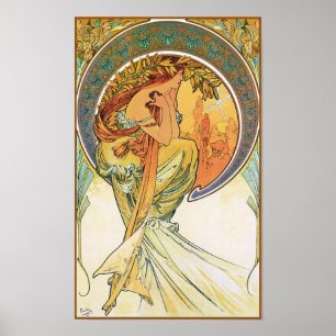 Póster POESIA da série "as artes" por Mucha