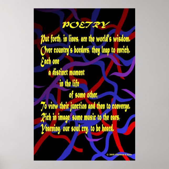 Poster Poesia (poema acrostico) (Frente)