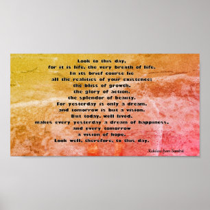 Poster Poesia sânscrito de Kalidasa
