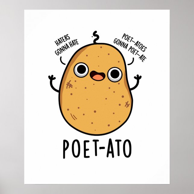 Poster Poeta Engraçado Veggie Potato Pun (Frente)