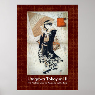 Poster Poetas na Chuva da Arte Japonesa