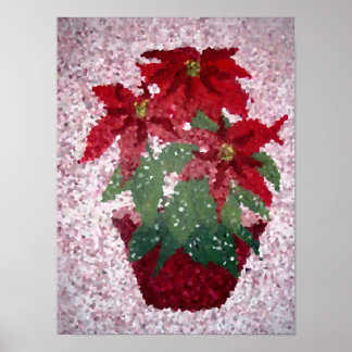 Póster Poinsettias Cristalizadas