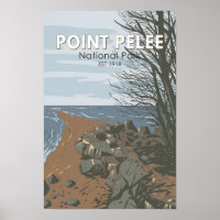 Point Pelee National Park Viagem Art Vintage
