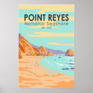 Poster Point Reyes National Seashore Vintage
