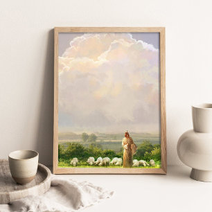 Poster Pois Deus amou tanto o Mundo, Arte Cristã para Par