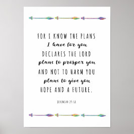Póster Pois eu sei os planos que tenho para você Impressã