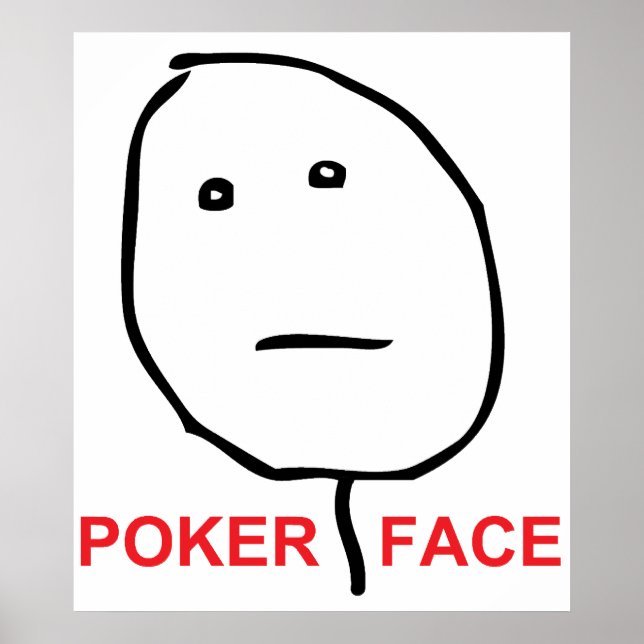 Poster Poker Face (texto) (Frente)