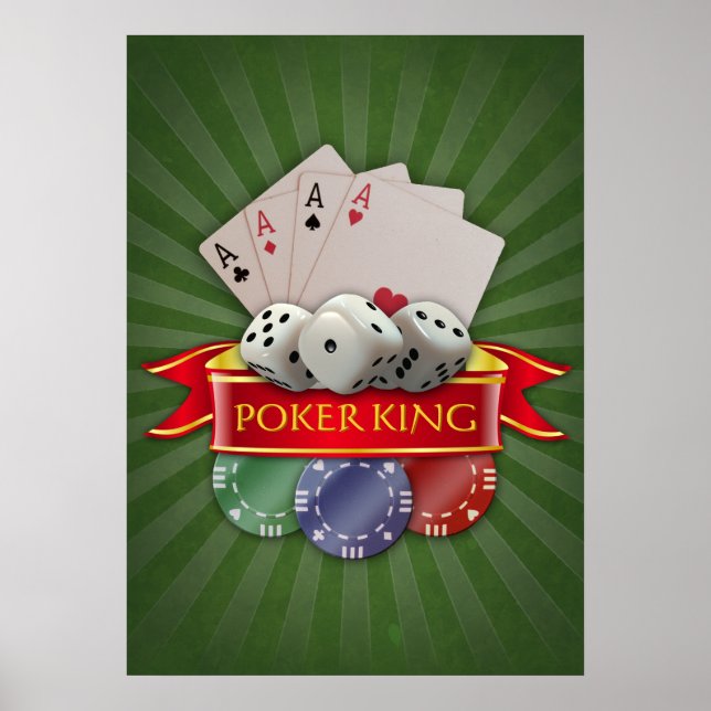 Póster Poker Mania - Cartões, Dispositivos, Chips (Frente)