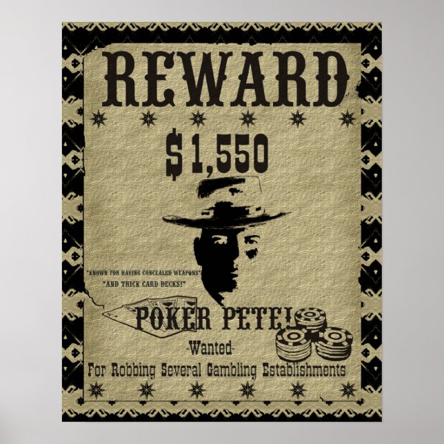 Poster Poker Pete Reward (Frente)