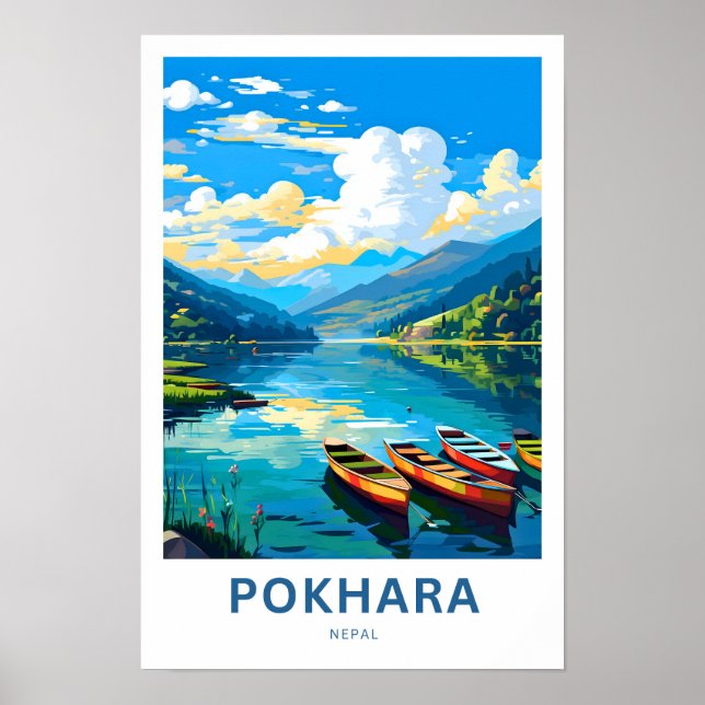 Poster Pokhara Viagem Nepal (Frente)