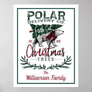 Poster Polar Delivery Co Fresca Fresca Família de Árvores