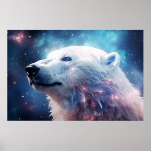 Poster Polar Urso Selvagem Selvagem Animal Majestosa Arte