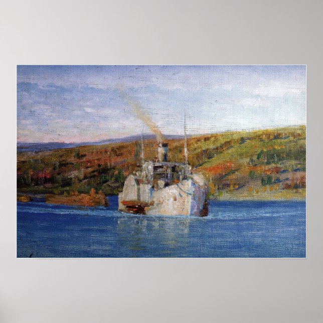 Poster Polenov - Navio a vapor Vladimir Tornou-Se Um Tug (Frente)