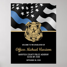 Poster Police Graduation Law Enforcement Party Welcome