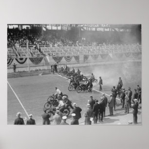 Poster Police Show -- Start of Motorcycle Race