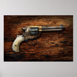Póster Polícia da arma - grão verdadeiro
