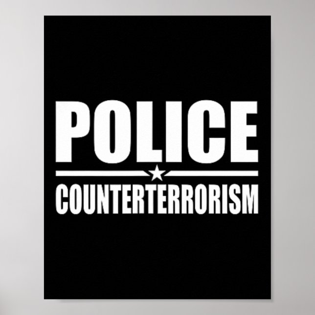 Poster Polícia de Combate ao Terrorismo da Polícia Un (Frente)