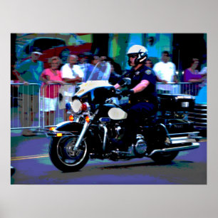 Póster Polícia de motocicleta de Reno