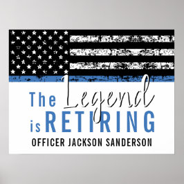 Poster Polícia de Sinalizador da Linha Azul de Reforma da