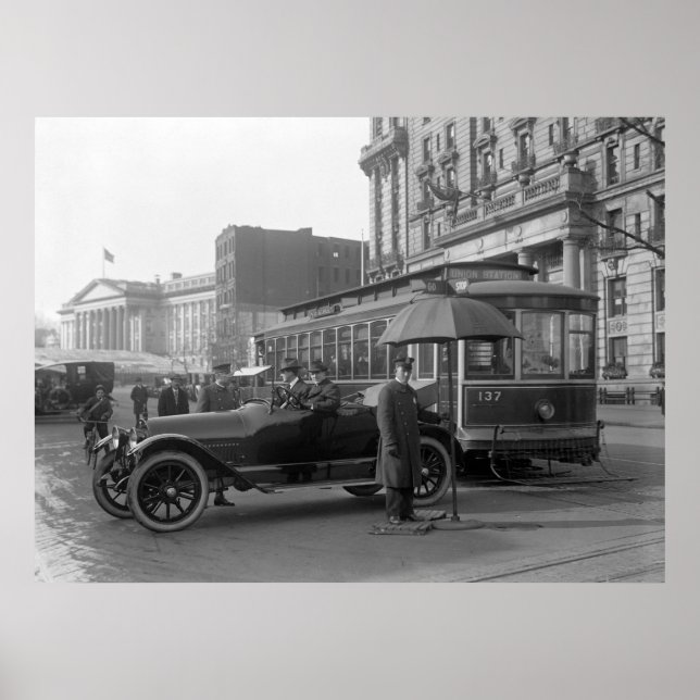 Poster Polícia de Trânsito de D.C., 1913 (Frente)