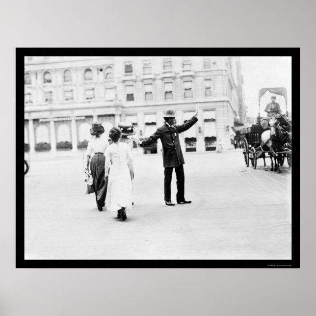 Póster Polícia de Trânsito NYC 1911 (Frente)