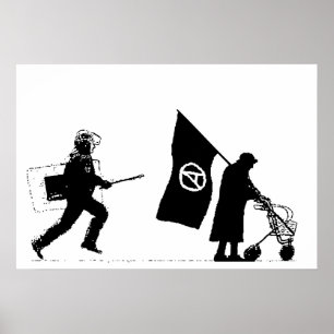 Póster Polícia e Avó