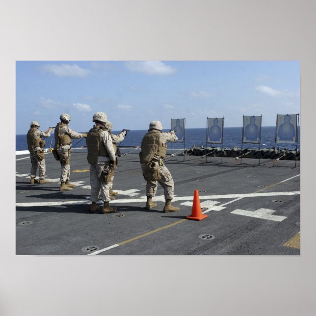 Póster Polícia militar treina com Berretta M9 (Frente)