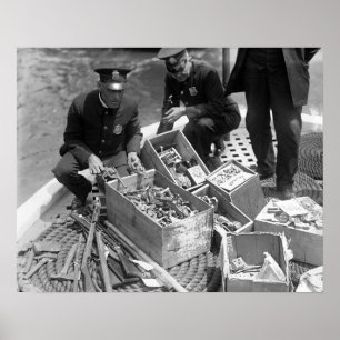 Póster Polícia Mostra Arsenal, 1923. Foto Antiga