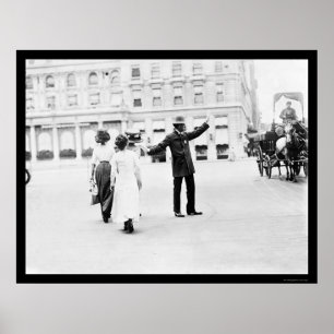 Póster Polícia NYC 1911 do pelotão do tráfego