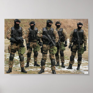 Poster Polícia sérvio 2 do desordeiro & do Koch