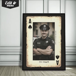 Poster Policial Personalizado Arte de Muro de Presente, Á