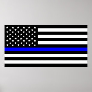Poster policie a linha azul fina ameri dos EUA Estados