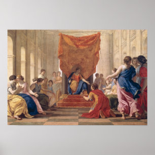 Póster Poliphilus que ajoelha-se antes da rainha