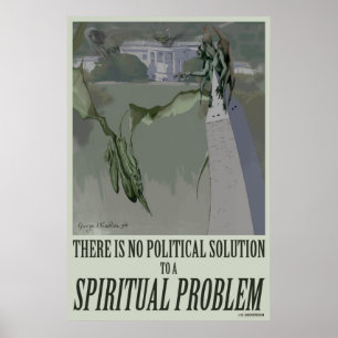 poster político do problema 24x36 espiritual