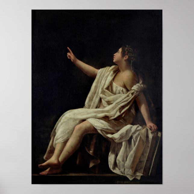 Poster Politímia, a Musa da Poesia Lírica, 1620 (Frente)