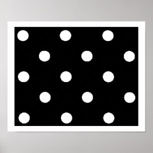 Poster polkadots preto e branco