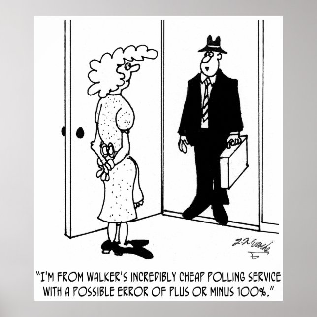 Poster Polling com Possível Erro de Mais ou Menos 100% (Frente)